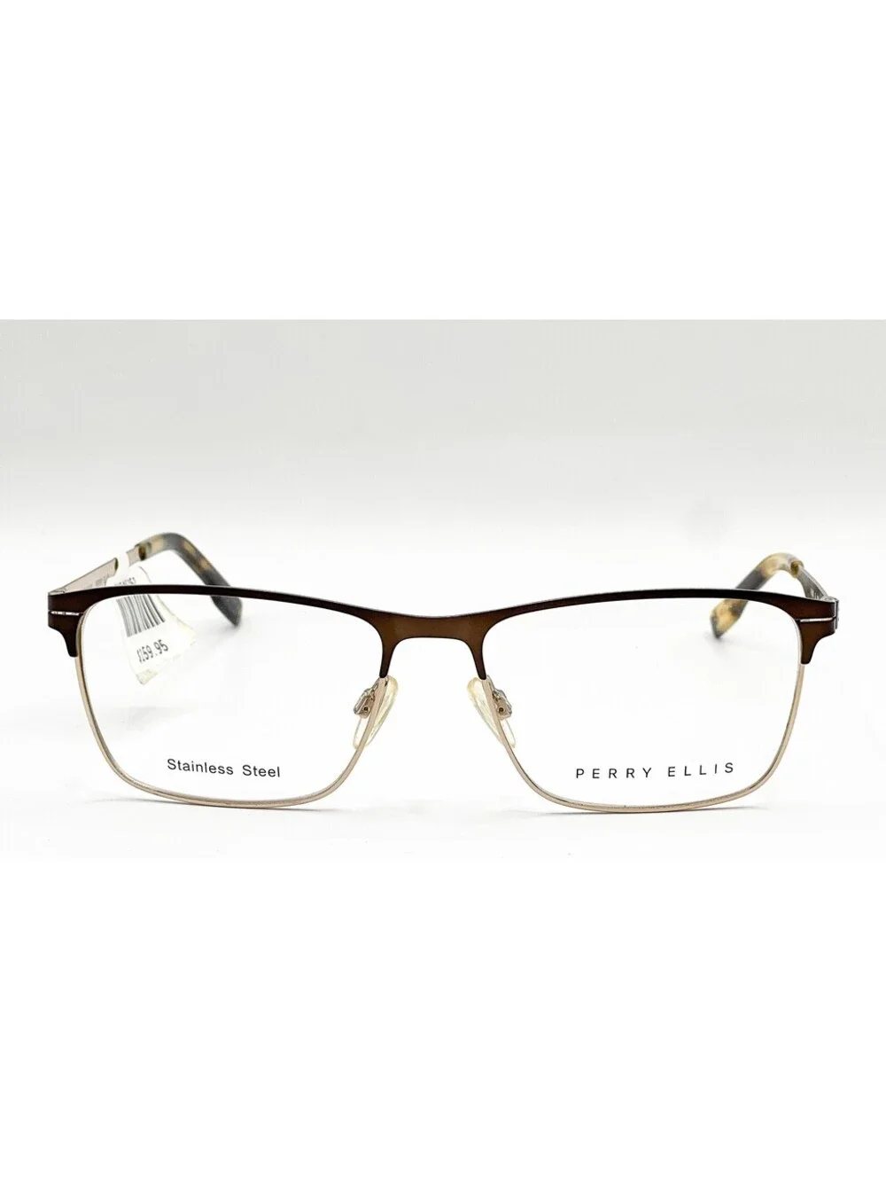 Perry Ellis Pe 408-3 Matte Dark Chocolate Authentic Eyeglasses 55-16-140